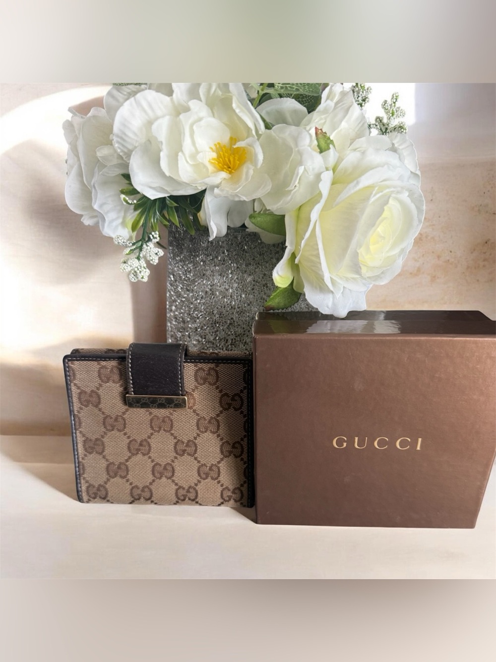 Gucci Brown Wallet with COA and box